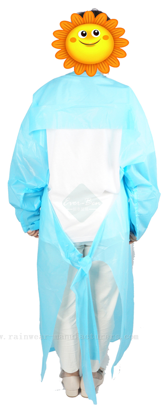 disposable cpe gown CE and FDA certified long sleeve with thumb holes